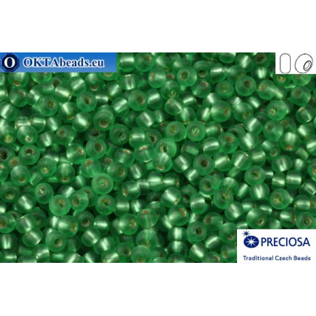 Preciosa czech seed beads 1 quality light green silver lined matt (57100m) 10/0