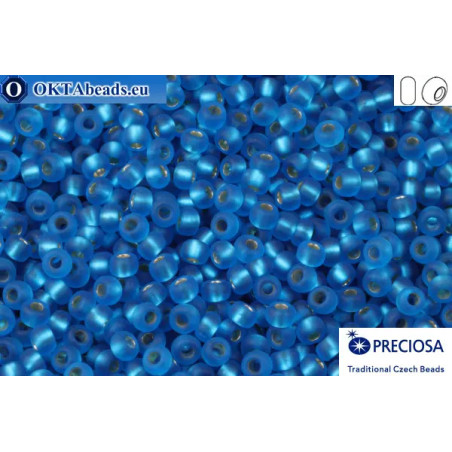 Preciosa czech seed beads 1 quality aquamarine silver lined matt (67150m) 10/0