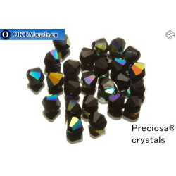 Preciosa Crystal Bicone - Jet AB 3mm