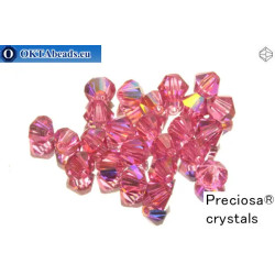 Preciosa Crystal Bicone - Rose AB 3mm