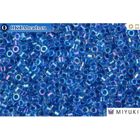 MIYUKI Beads Delica Lined Blue AB 11/0 (DB77)