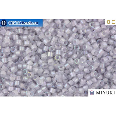MIYUKI Beads Delica Lined Pale Lavender AB 11/0 (DB80)
