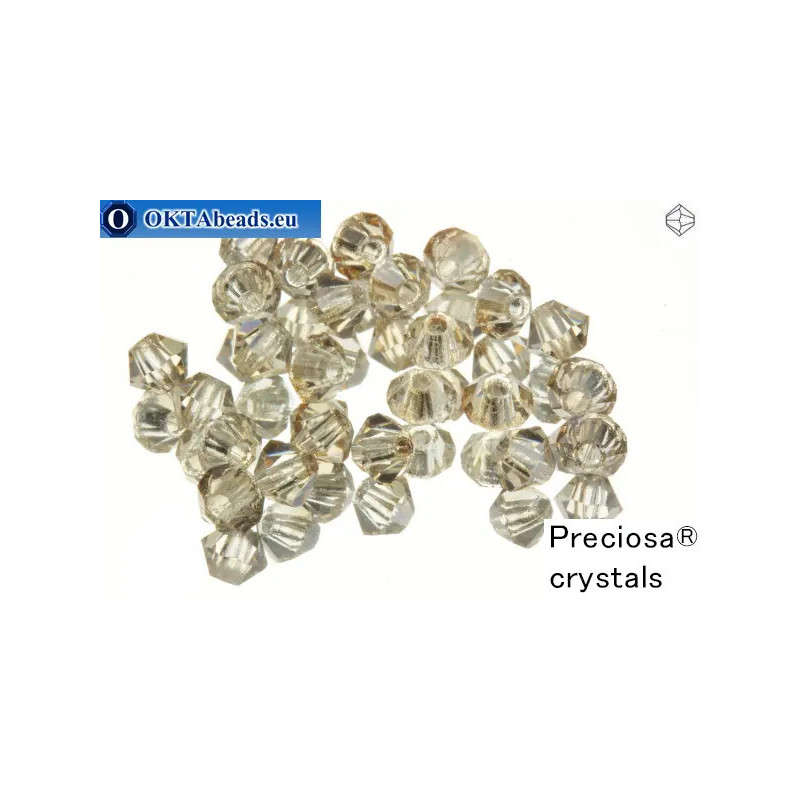 Preciosa Crystal Bicone - Crystal honey 3mm