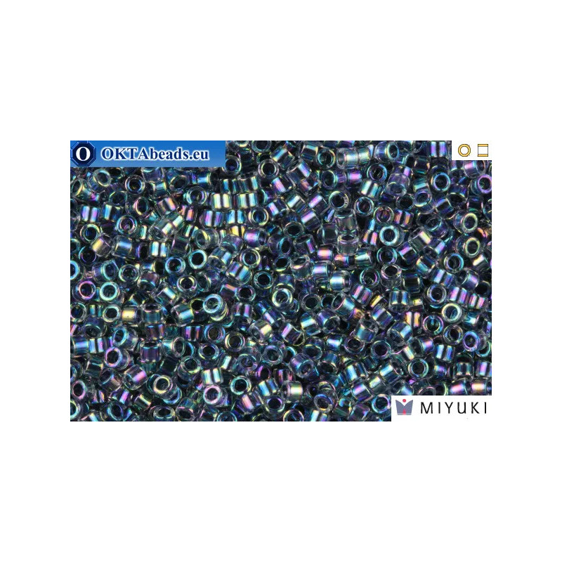 MIYUKI Beads Delica Lined Dark Blue AB 11/0 (DB86)